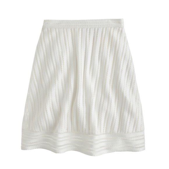 J. Crew Dresses & Skirts - J. Crew Striped Eyelet Skirt in White